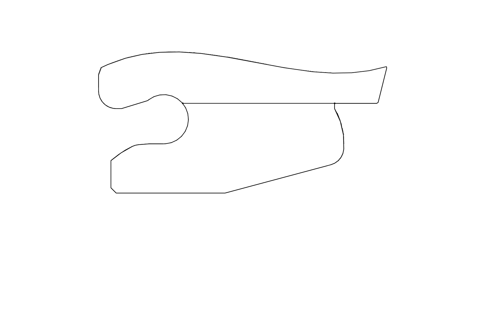 Hakenfuß mit Ring Contra brüniert