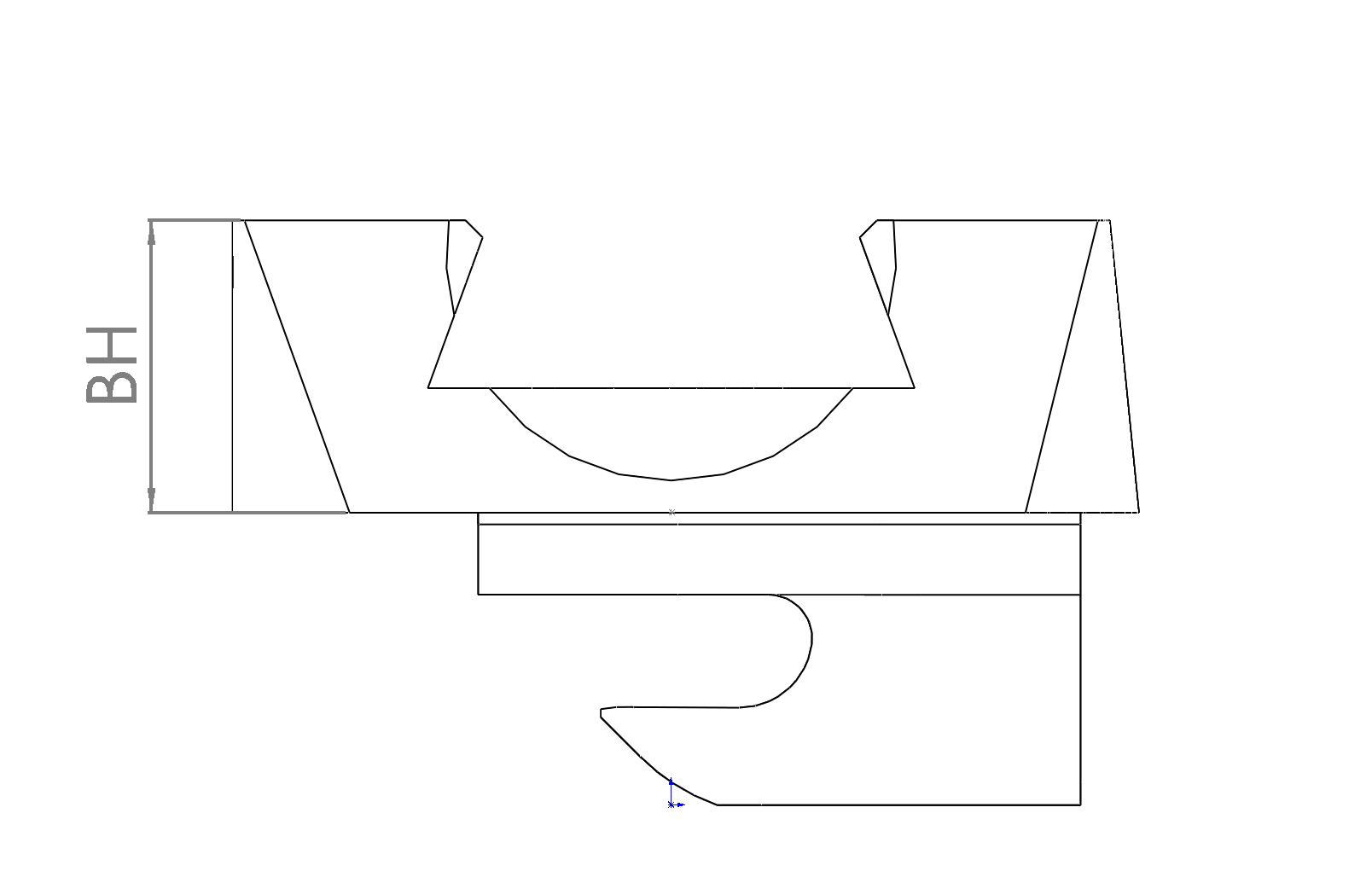 Schlösschenfuß für Classic o. Contra brüniert