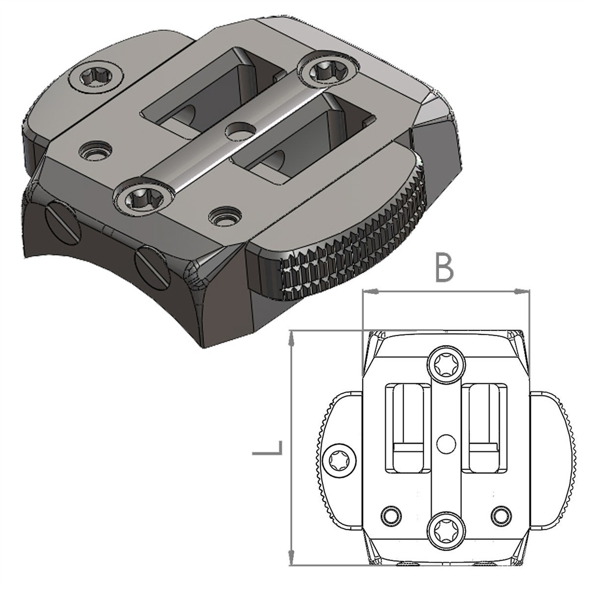 Schlösschen Contra (18mm/22mm) brüniert